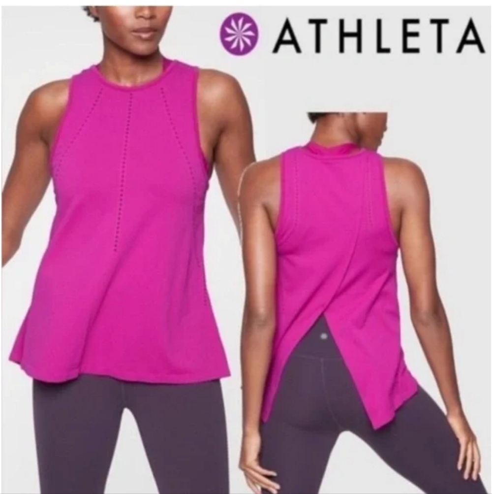 Athleta Foothills Seamless Tank in Exotic Fuschia Sz M